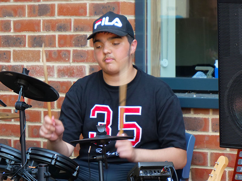 Playing the Drums